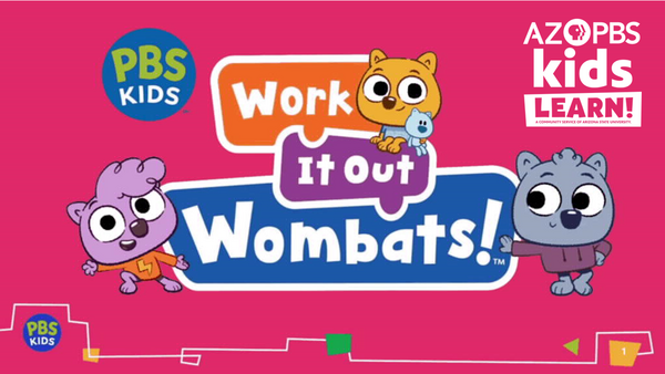 Arizona PBS kids new program Work it out wombats! logo